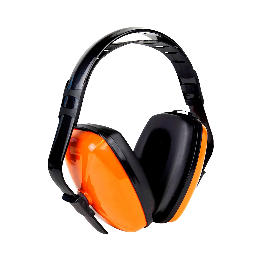 Protector auditivo tipo copa GEO / SNR 27 dB de SIDEMAQ SAFETY en color naranja de alta visibilidad