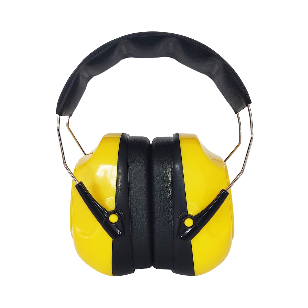 Protector auditivo tipo copa con alta atenuación SNR 34 dB, ideal para entornos industriales ruidosos