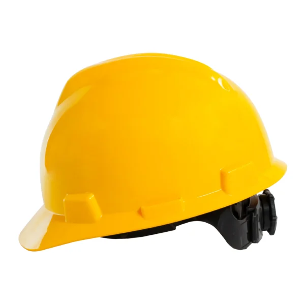 Casco de Seguridad Ala Corta R-300 vista lateral con ranuras