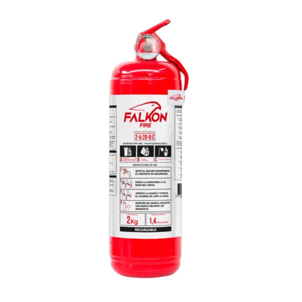 Extintor FALKON 2 kg Polvo Químico ABC | Portátil y Versátil