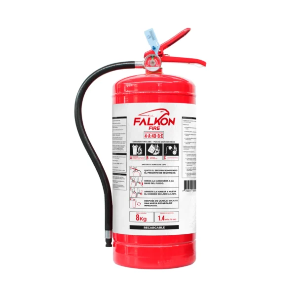 Extintor FALKON 8 kg Polvo Químico ABC | Industrial