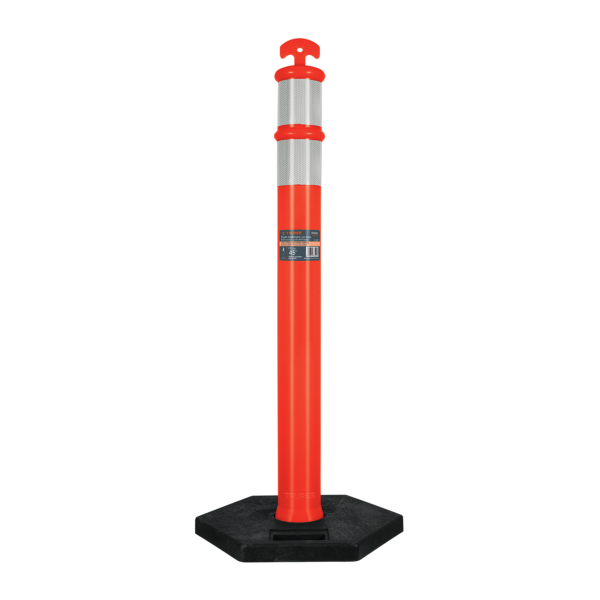 Poste Delimitador de Tráfico 115 cm con Reflejante | Truper POS-115