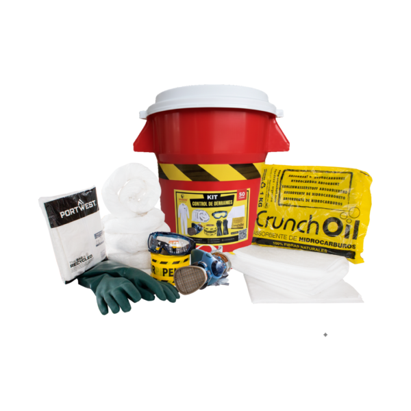 Kit de Control de Derrames 50L Industrial | SIDEMAQ Safety