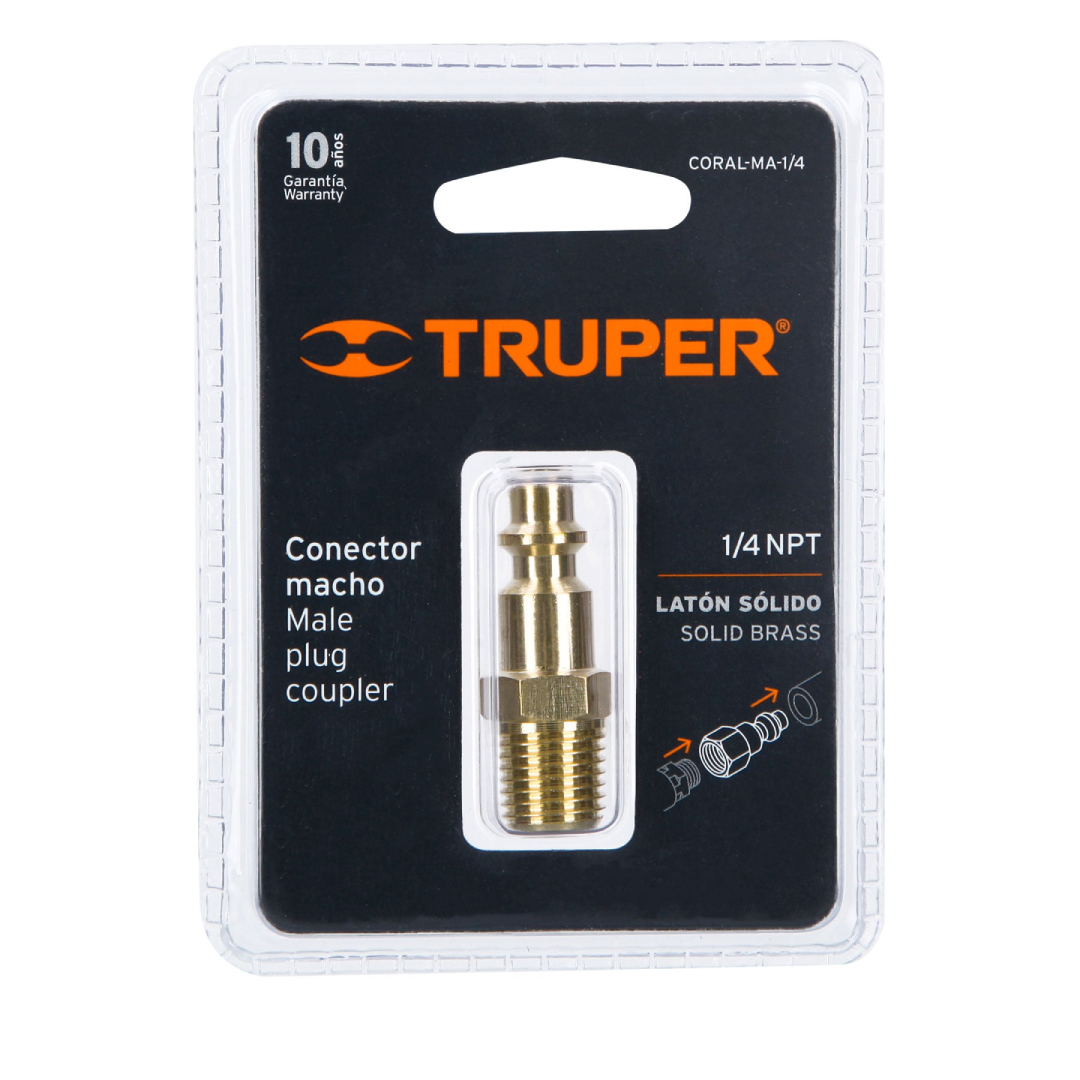 Conector Rápido 1/4" NPT Macho (Tipo M) | Truper 19083 - Imagen 2