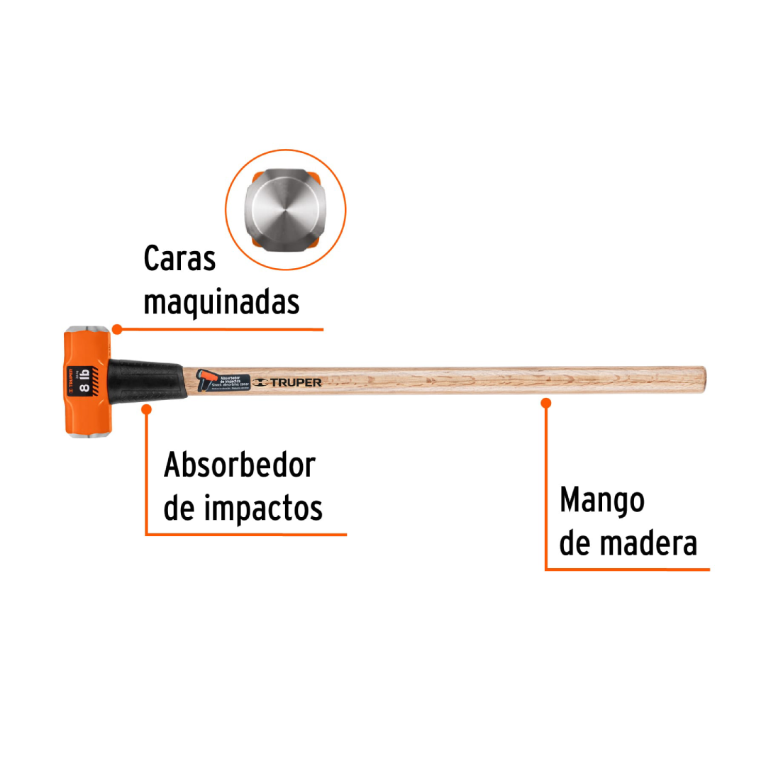 Combo Forjado de 8 lb Mango 36" (Marro) | Truper 16511 - Imagen 2