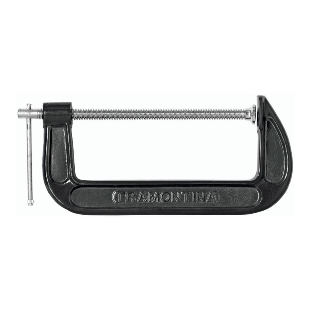 Prensa Tipo C 6" Tramontina | Cuerpo de Hierro Fundido