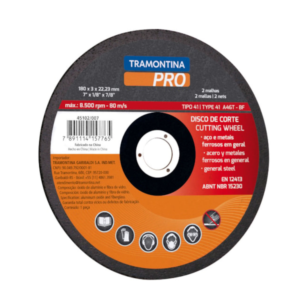 Disco de Corte para Acero 7" (180mm) | Tramontina PRO