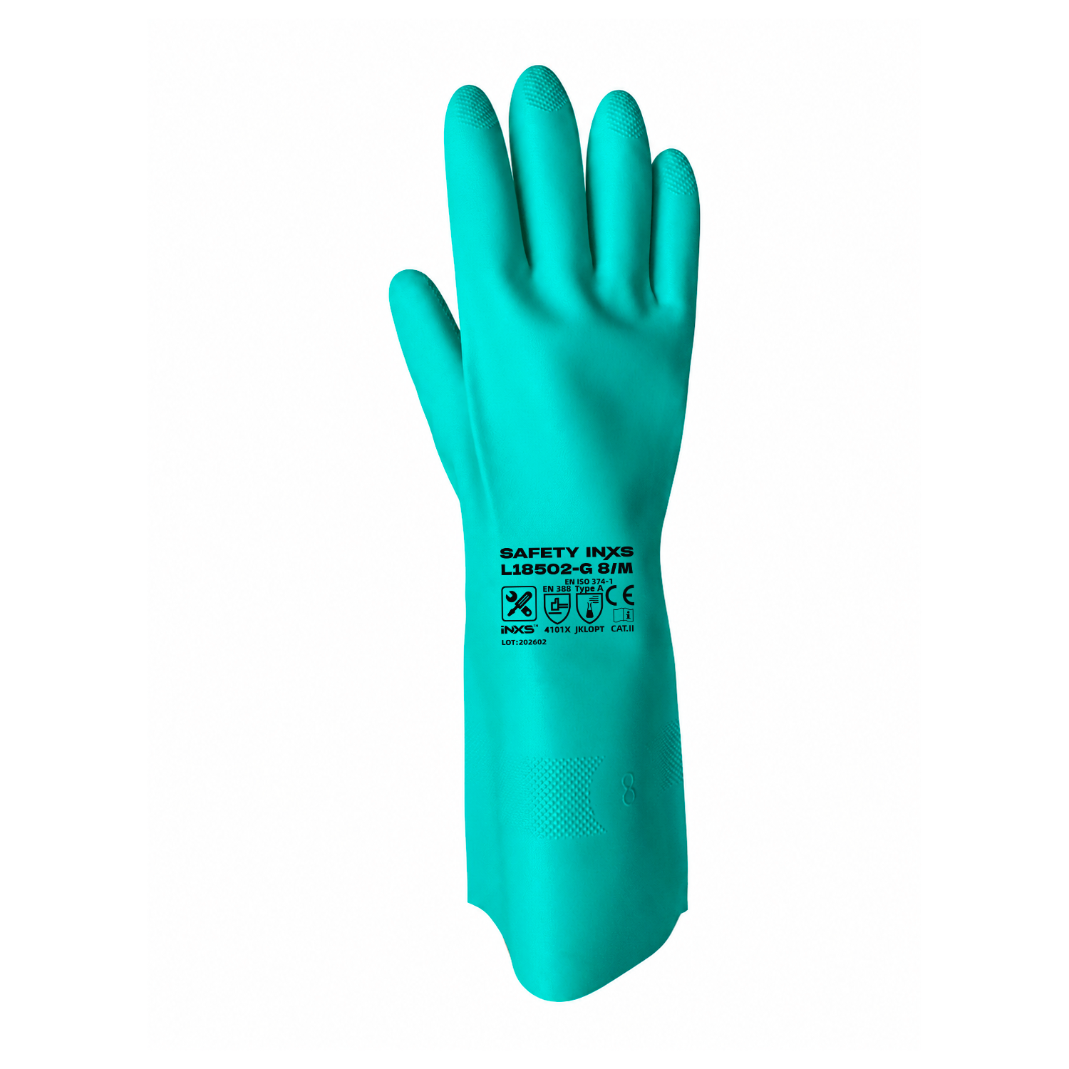 Guantes de Nitrilo para Protección Química INXS L18502