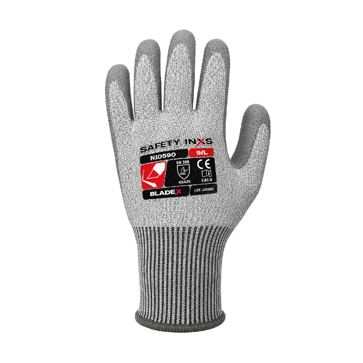 Guantes Anticorte de Poliuretano INXS N10590 Nivel E para Uso Industrial